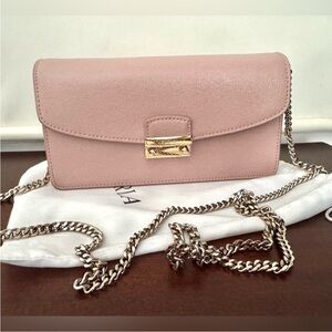 Furla Julia Small Saffiano Leather Pochette Bag Crossbody- LIKE NEW
